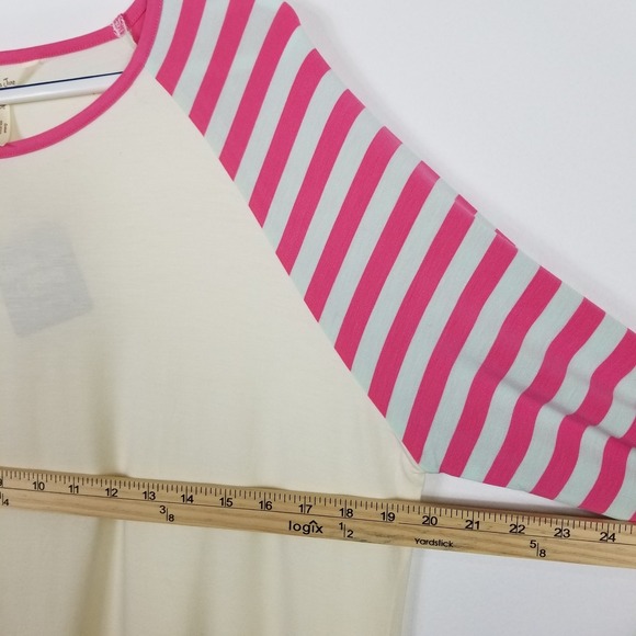 Matilda Jane Pajama Set Womens XL Floral Striped Raglan Sleepwear NWT - Picture 3 of 8